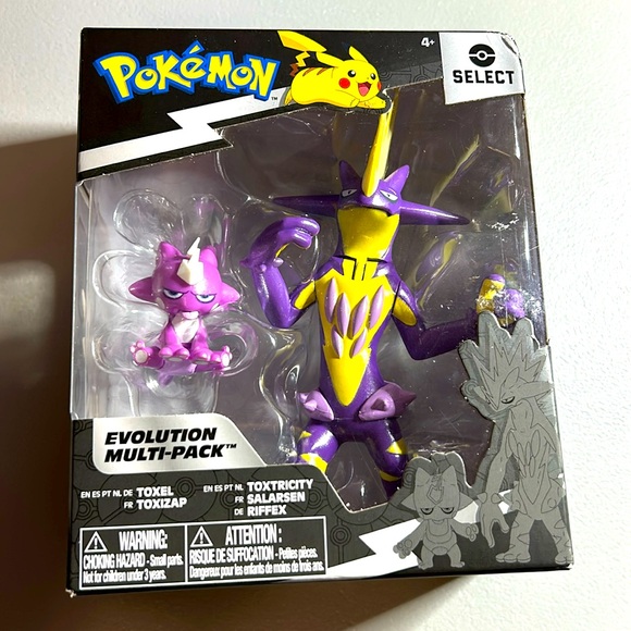 Pokemon Evolution Multi-Pack Toxel and Toxtricity Jazwares Battle Figures - Picture 1 of 4
